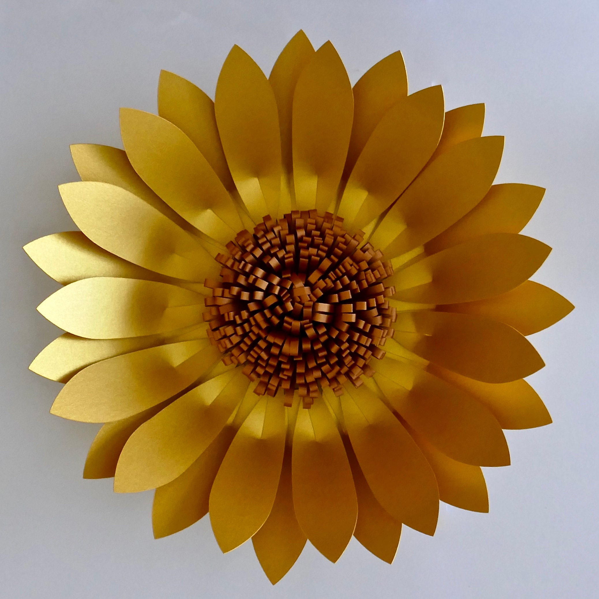 Download SVG Template, 3D Golden Sunflower Digital SVG Template For Cutting Machines with photo and video ...