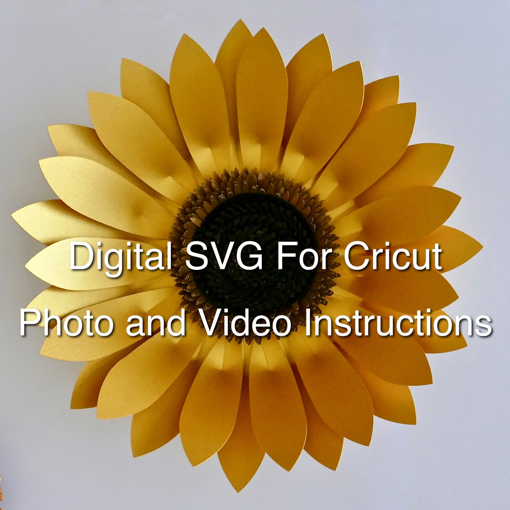 Download Svg Template 3d Golden Sunflower Digital Svg Template For Cutting Machines With Photo And Video Instructions