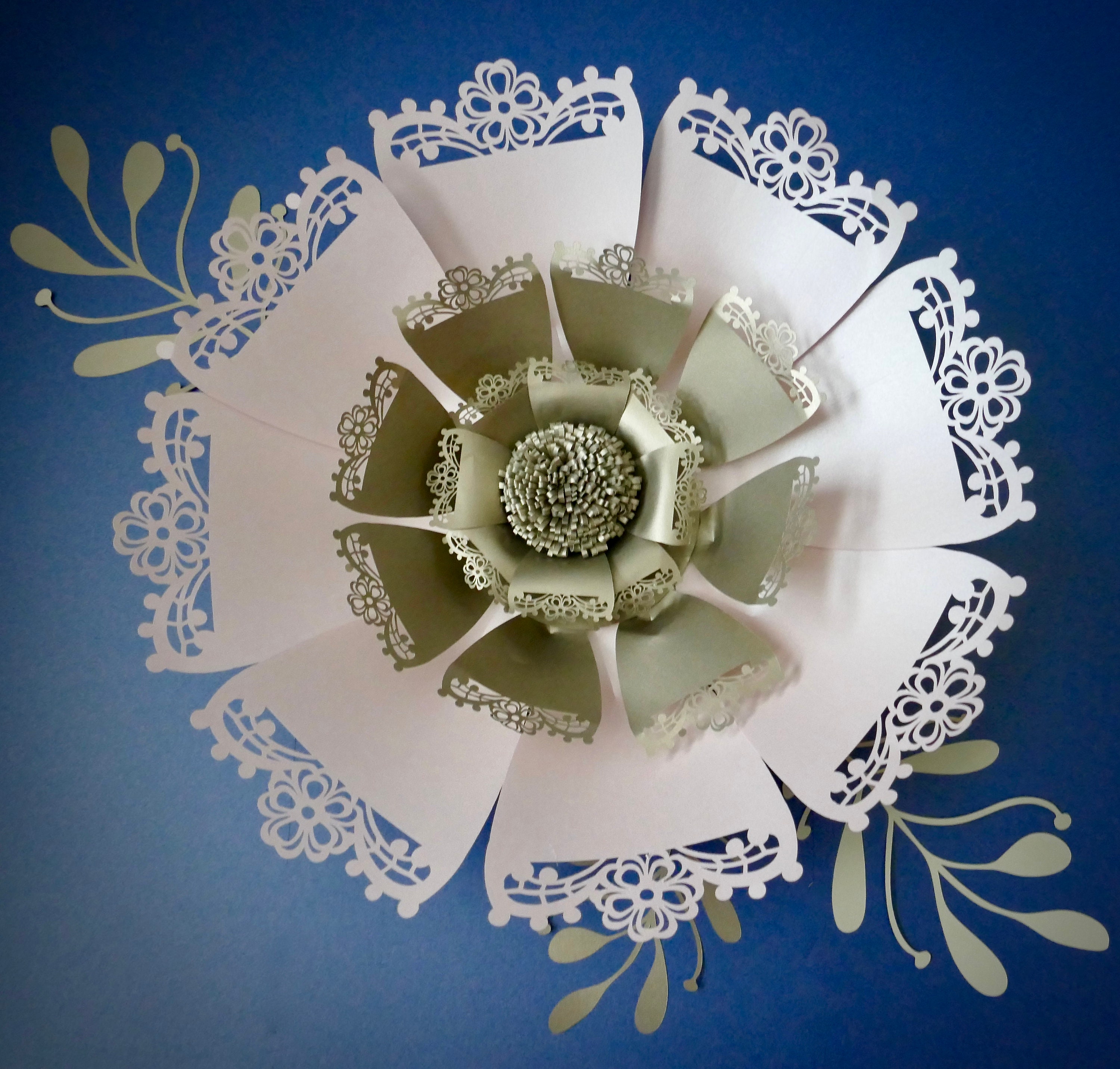 Download 3d Svg Template Lace Flower Digital Svg Template For Cutting Machines With Video And Photo Instructions