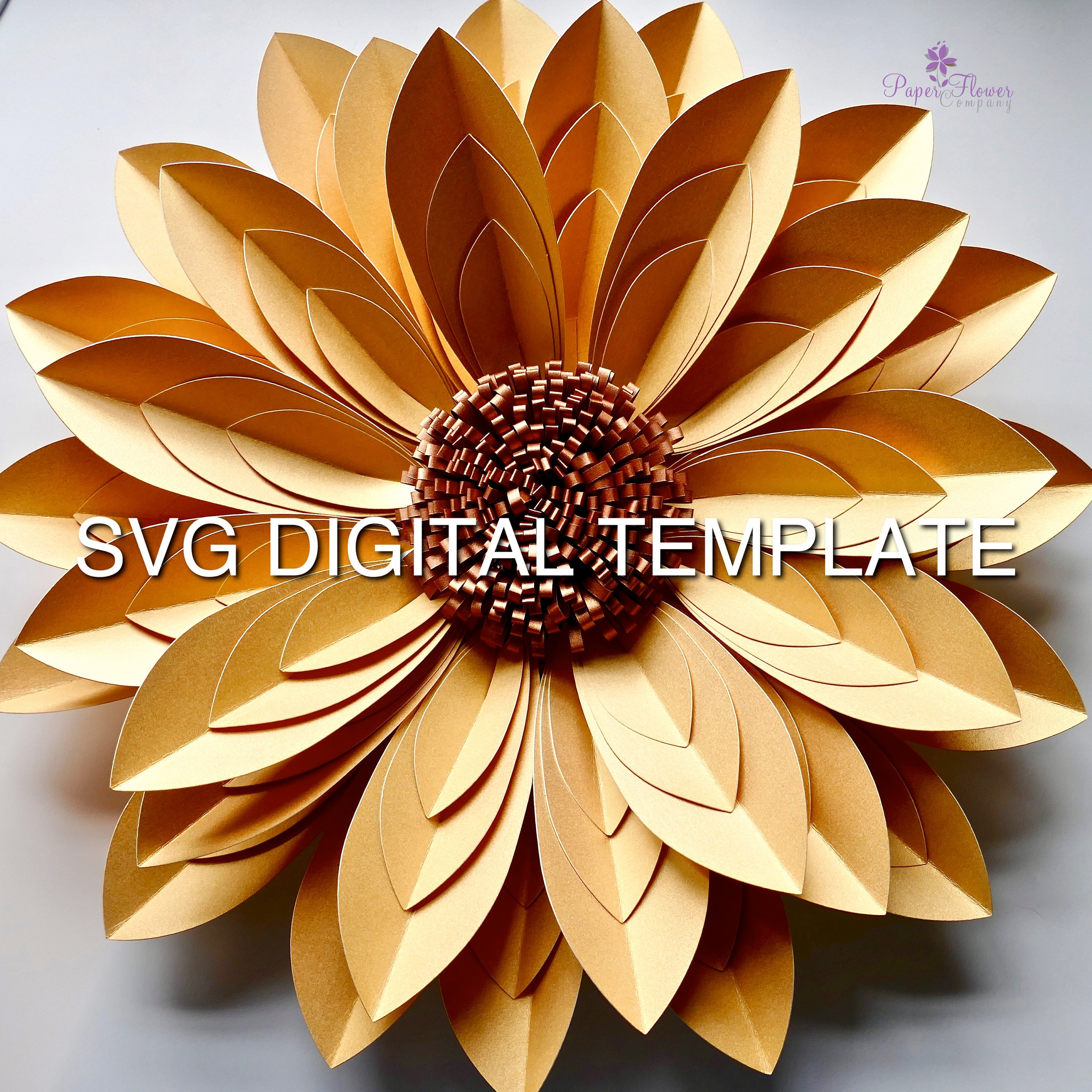 SVG Template, 'Eleanor' Flower Digital SVG Template For Cutting Machines and Instructions