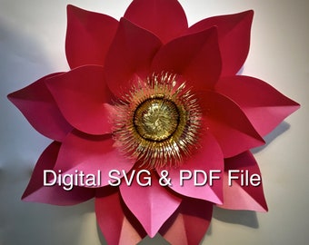 3d Lotus Flower Template - Etsy