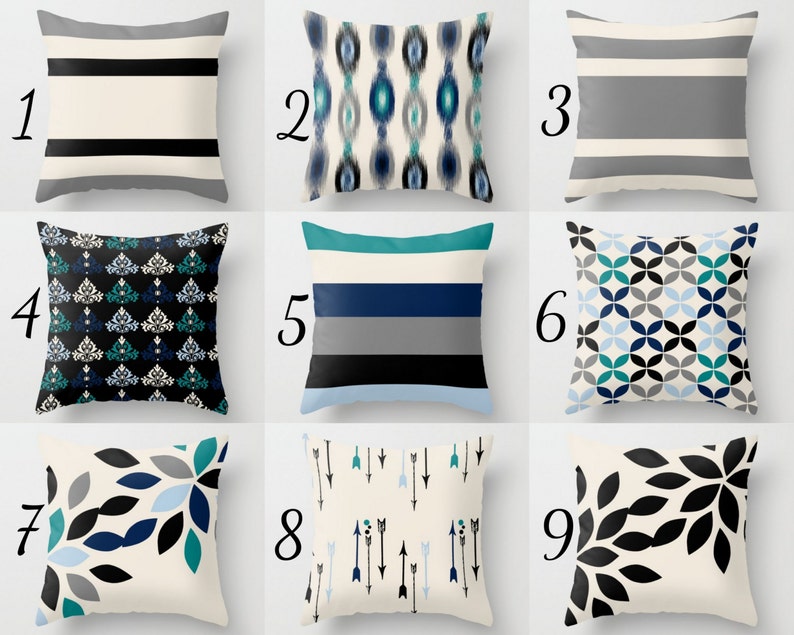 Sofa Pillow Covers Decorative Pillows Home Decor Ikat Etsy