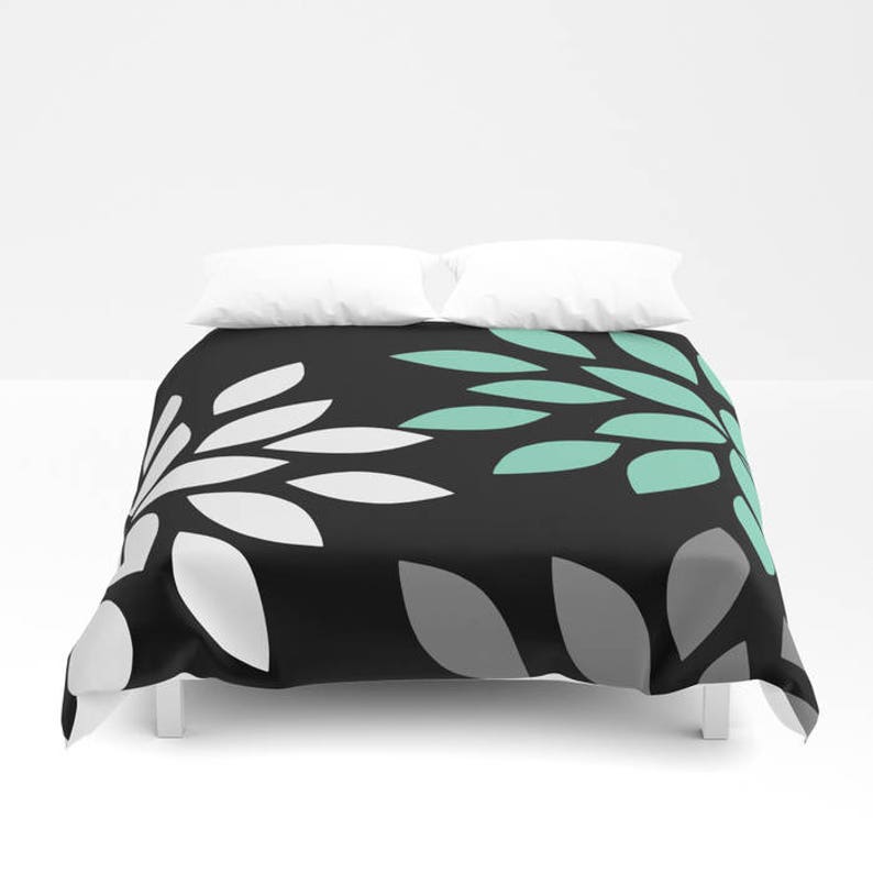 Duvet Cover Set Doona Cover Comforter Cover Black White Etsy