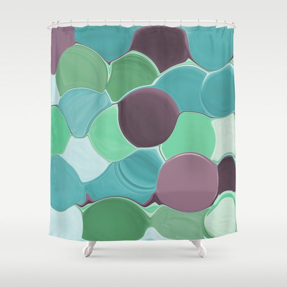 badezimmer accessoires turkis, dusche vorhang petrol türkis aqua mint lila pflaume grün | etsy, Design ideen