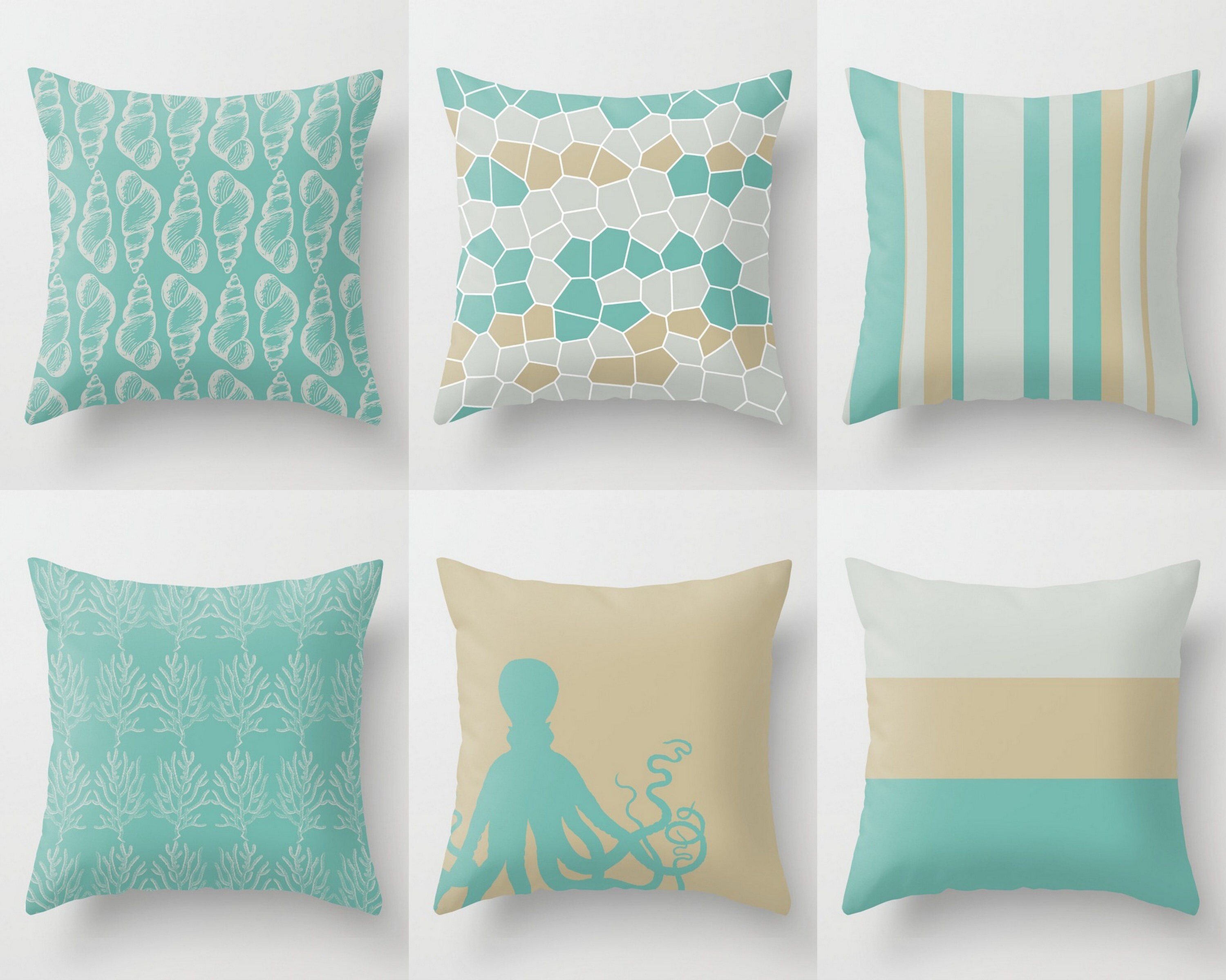 Coastal Pillow Covers Throw Pillow Covers Seaside Collection Etsy