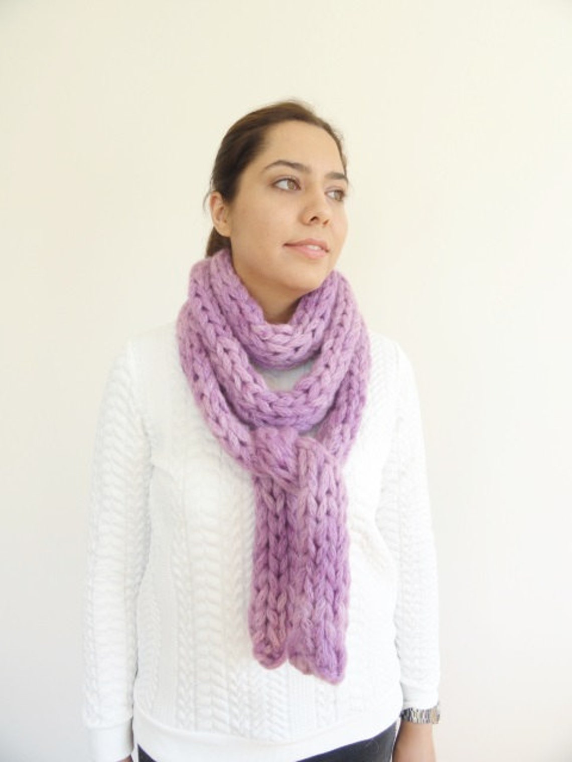 Wool Knit Scarf Extra Long Mohair Scarf Wool Knitted Scarf Etsy