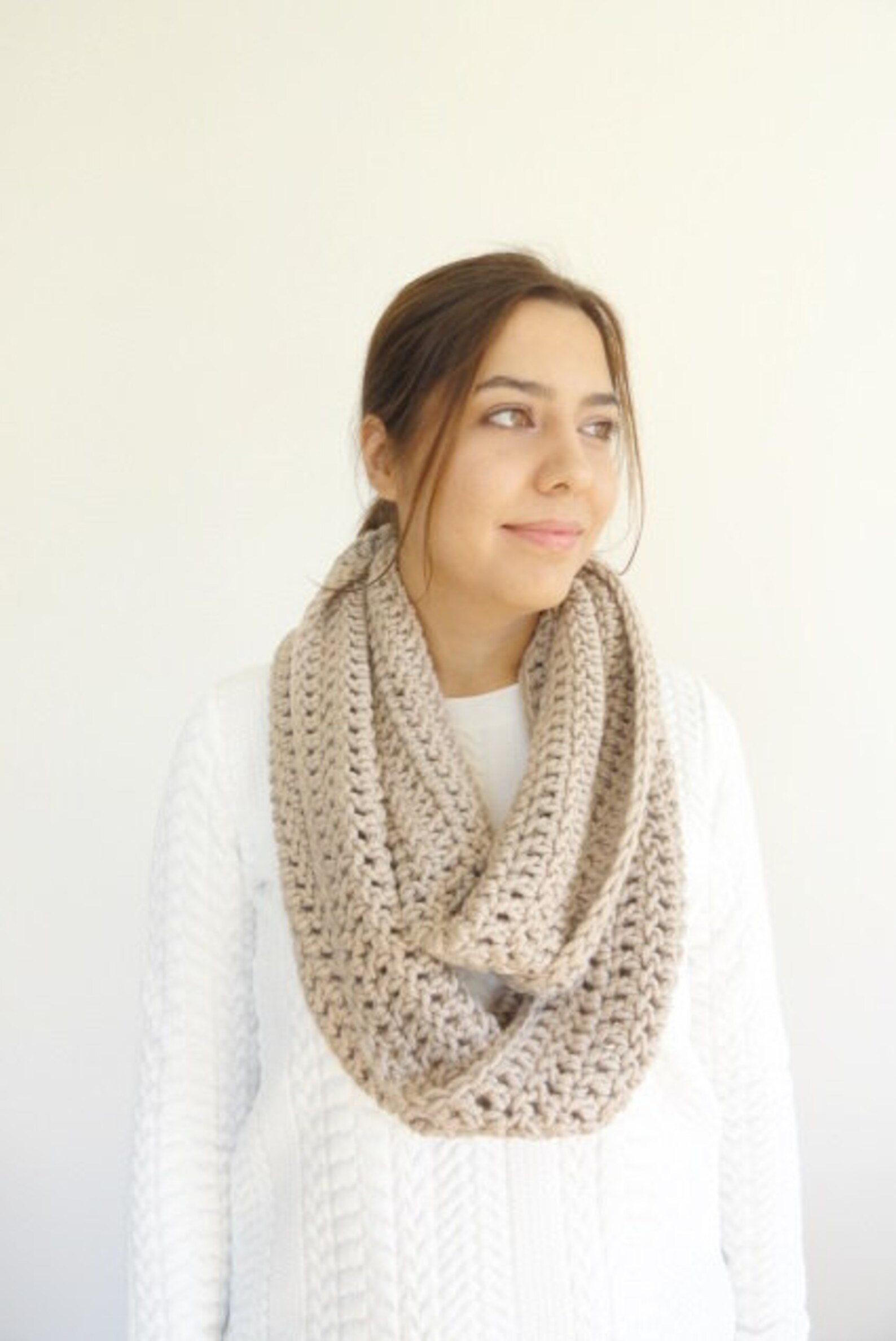 Crochet Infinity Scarf Chunky Knit Infinity Scarf for Women Etsy