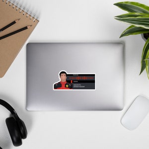 Carlos Sainz Smooth Operator F1 Radio Quote Sticker | Scuderia Ferrari Formula One Vinyl Sticker for Laptops, Notebooks, Phone Cases