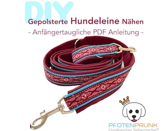 Instrucciones para hacer una correa acolchada ajustable para perros (DIY) en formato PDF (solo en alemán)