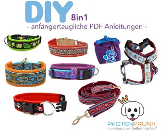 8in1 DIY Dog Accessories Sewing Instructions PDF Download File *German ONLY*