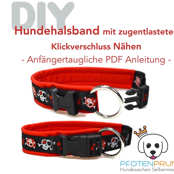 DIY Halsband mit zugentlasteter Schnalle Anleitung PDF Download Datei *German ONLY*