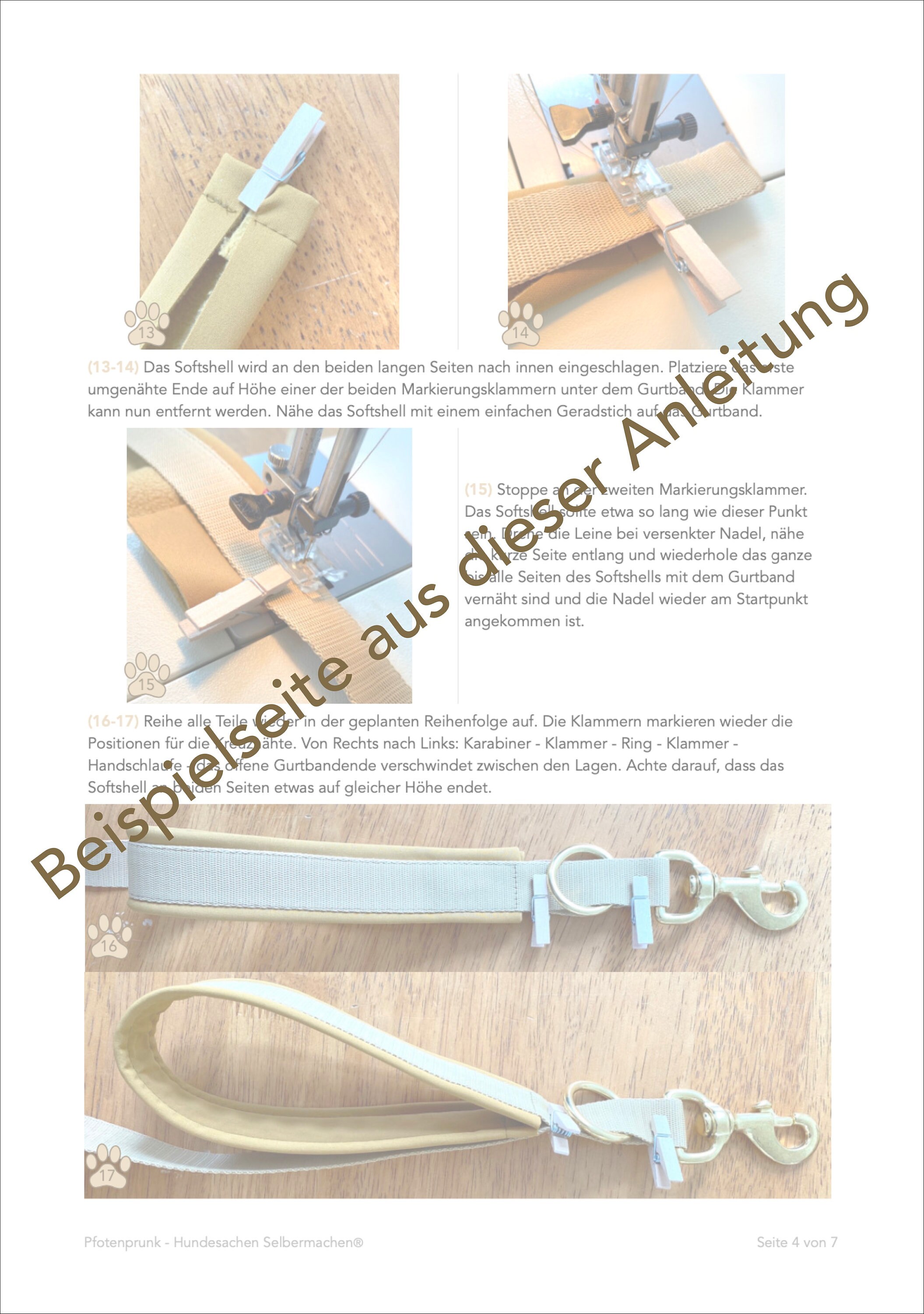 Leash Template.pdf DIY Dog Leash With Short Lead Instructions PDF Download File *german ...