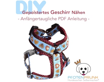 DIY Padded Lead Harness Dog Harness Instructions PDF Download File *German ONLY*