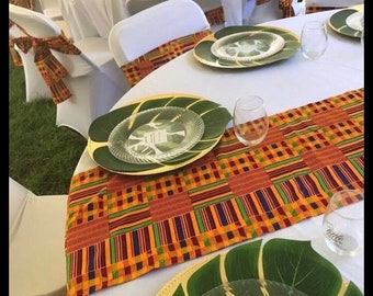 Kente #1 African Table Runner, Runners for Parties, Events, Wedding, DIY Event Decor, Table Linens, Event Planners