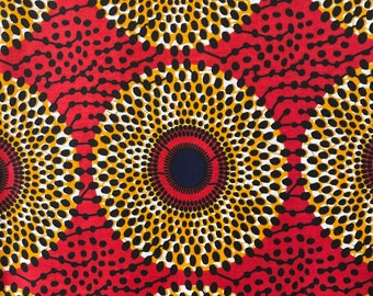 Circles African Print fabric Per Yard/ African Textiles/ Clothing/ African print wholesale