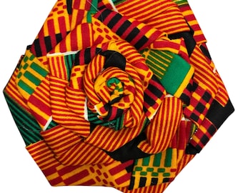 Kente Flower brooch, Lapel Pin, Kente Fabric Flower, Wedding Lapel Pin, Graduation Lapel Pin, African Lapel Flower, Juneteenth Pin