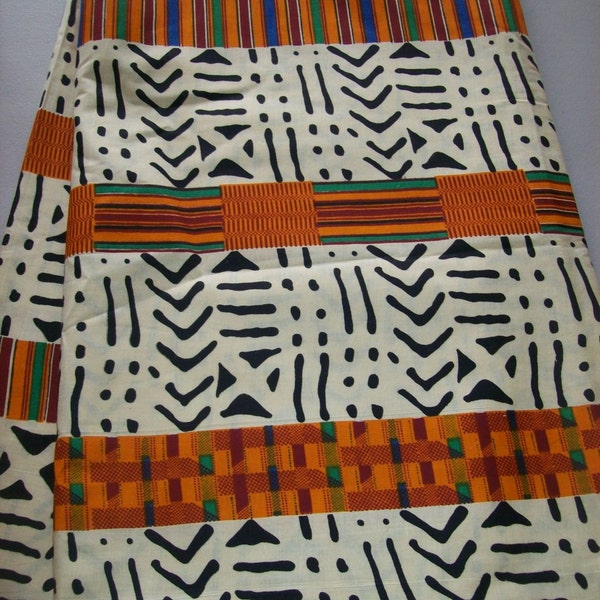 Tribal Print Kente fabric per half yard/ African apparel/ African craft fabrics/ African decor/ African accessories