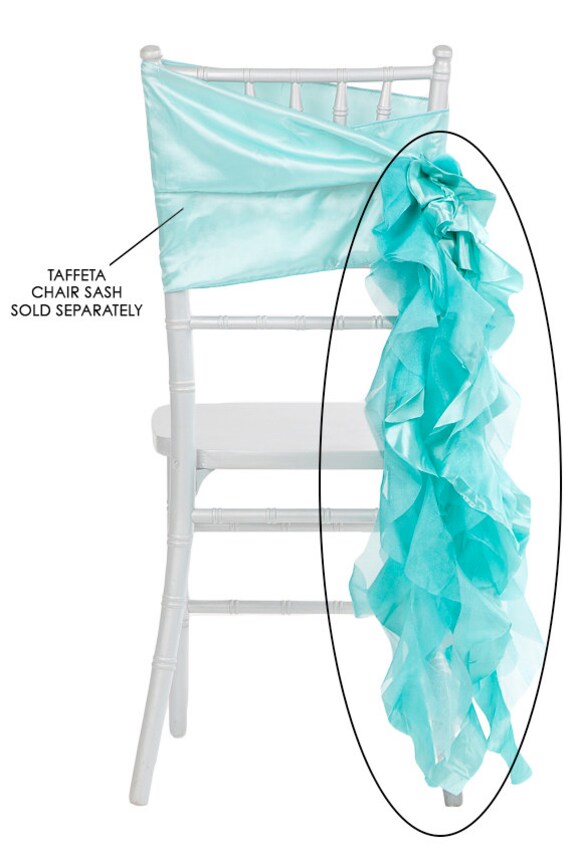 Turquoise Curly Willow Chair Sash for Weddings Event Chair Sash