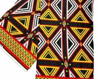 36"x45" African fabric, Mud cloth Inspired African Cotton fabric by the yard, Ethnic fabric Tribal Print fabric