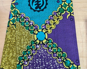 Tela africana Ankara púrpura y azul cortada a medida / Textiles africanos / Estampados africanos / Ropa / Decoración