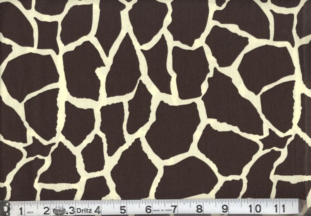 Half Yard Giraffe Print Cotton Fabric, for Apparel and Crafts, Cotton