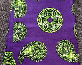 Purple African Print fabric Per Yard/ African Textiles/ Clothing/ African print fabric for clothing and accessories