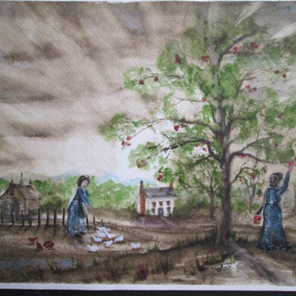 Amish Landscape Painting Etsy