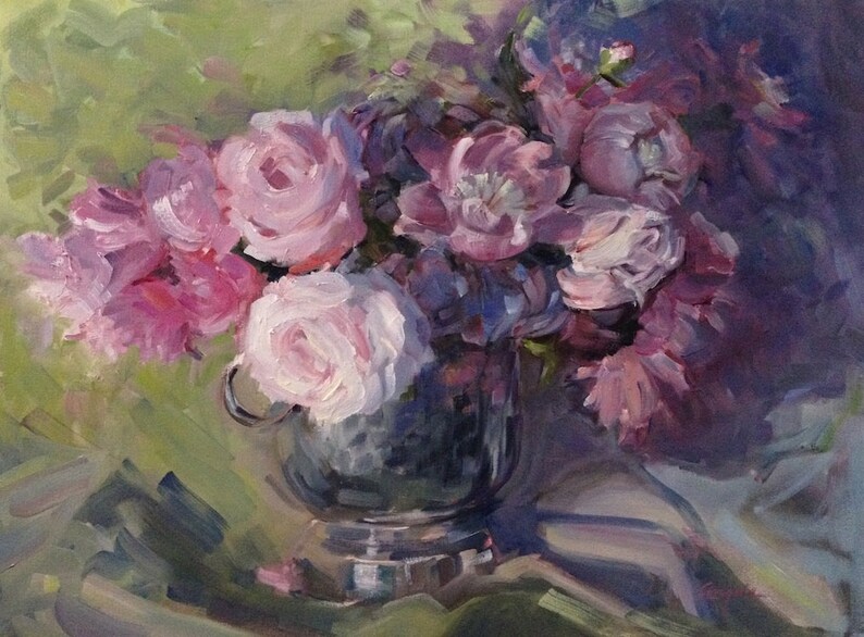 Fine Art Reproduction Giclee Print of Still Life Peonies Etsy