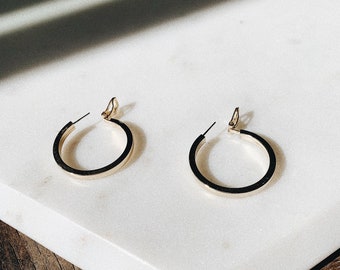Vintage 1990/'s Sterlng SIlver Hoop Earrings Square Shaped Free Shipping