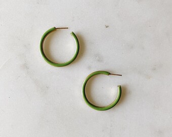 Vintage 1990/'s Sterlng SIlver Hoop Earrings Square Shaped Free Shipping