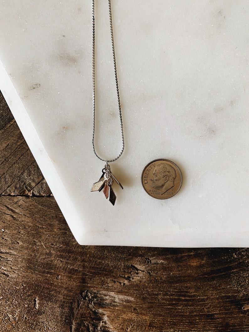1990's Dead Stock Vintage Silver Minimal Diamond Miniature ...