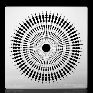 Vintage Circus Mandala Stencil: Airbrush, Tattoo, Craft (11x11&quot;)