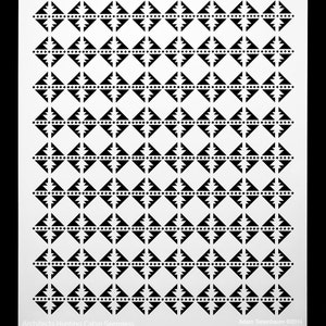 Hunting Cabin Pattern Stencil: Seamless Airbrush Design