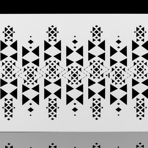 Santa Fe Airbrush Stencil: Geometric Pattern, Eco Teen Band (5x11)