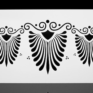 Art Nouveau Stencil: Flexible Mylar Trim for Airbrush, Crafts (12x5 Inches)