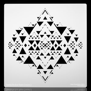 Santa Fe Geometric Airbrush Stencil: Eco Teen Crest, 10&quot; Mylar