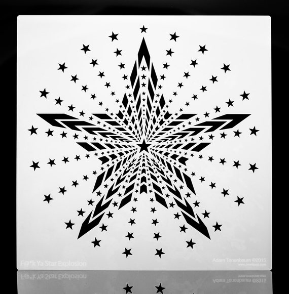 Fk Ya Star Explosion Wall Art Craft Painting Etsy