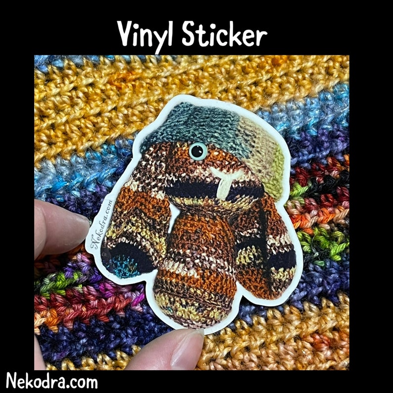 Crochet BunBun Vinyl Sticker image 1