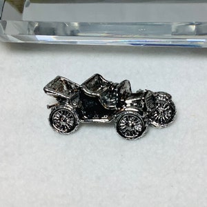 Vintage Automobile Car Tack Lapel Pin Signed Jewelry Gerrys Silver Tone Antique Auto Model T Automotive Mechanic Birthday Gift Him Husband