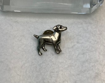 Vintage étain chien Tack broche bijoux broche ton argent chiot animal de compagnie animal à fourrure ami cravate dispersion broche broche cadeau pour lui son amour anniversaire