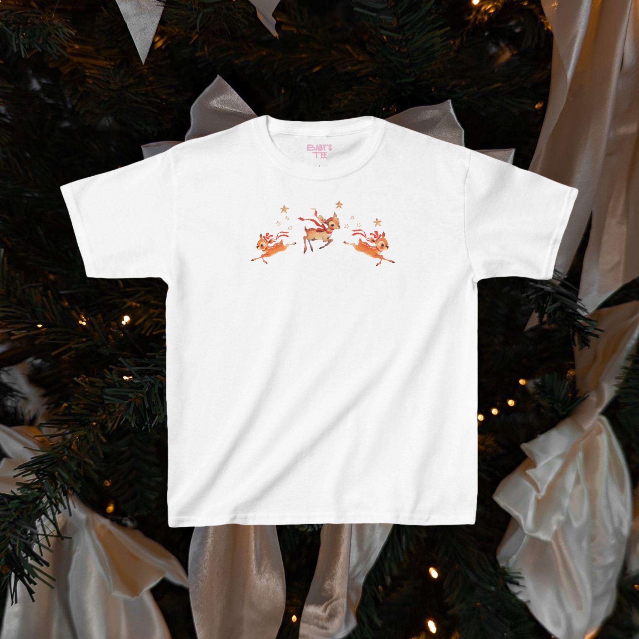 First Impressions Baby Girls Reindeer Applique T Shirt White Size 6 9mon