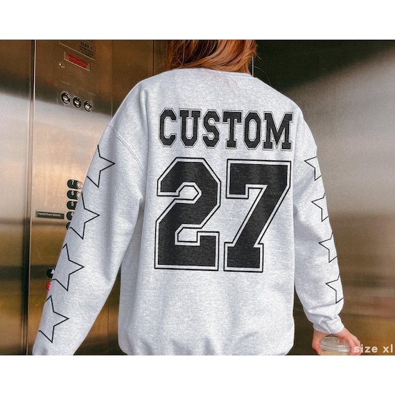 Football Number Sweatshirt Custom Number Sweatshirt Sports Hoodie Custom Vintage Football Jersey Custom Sports Sweatshirt Custom Team Number Etsy