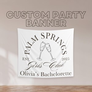 Bach Club Bachelorette Party Banner Wandteppich, der Bach Club Bachelorette Wandteppich, Bachelorette Banner, benutzerdefinierte Bachelorette Kulisse