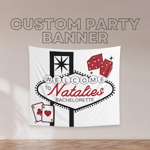 Vegas Bachelorette Banner, Casino Bachelorette Tapestry, Custom Bachelorette Banner, Vegas Bach Party Banner, Bach Decoration Photo Backdrop