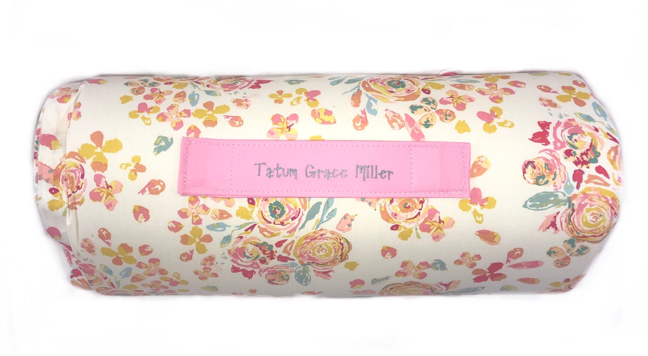 Floral preschool ultraplush kids nap mat, personalized daycare toddler