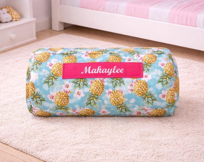 Pineapple Nap Mat: Custom Embroidered, Removable Pillow
