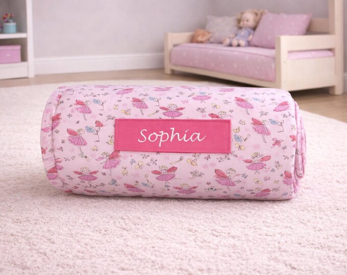 Personalized Ballerina Princess Nap Mat: Minky Blanket, Removable Pillow