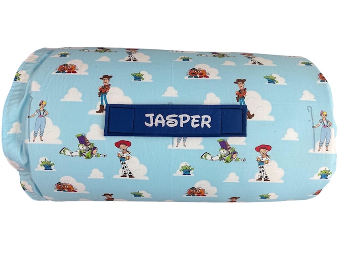 Toy Story Adventures: Personalized Nap Mat for Daycare Play and On-the-Go Naptime with Customized Name