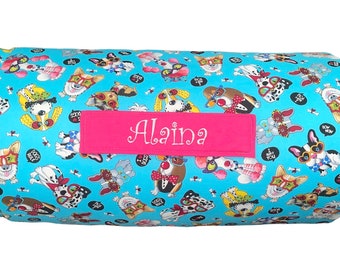 Pawsome Dreams: Dogs Rule-Themed All-in-One Nap Mat with Custom Embroidered Name – Perfect for Home or School Cozy Canine Naps