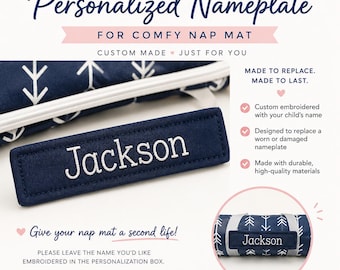 Replacement Personalized Nameplate for Comfy Nap Mat